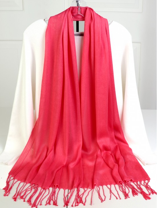 SOLID SILK BLEND PASHMINA